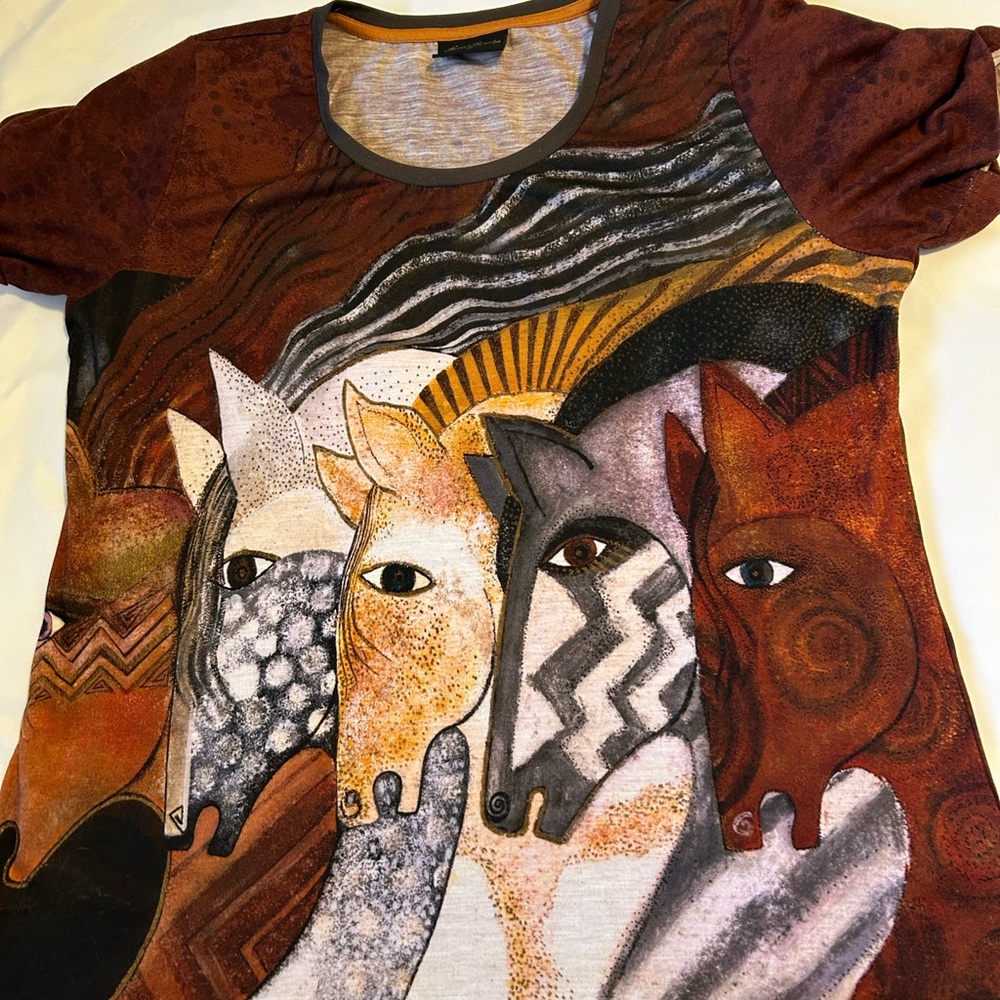 Horse Multicolor Women's Top by Laurel Birch
